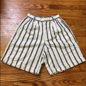 Kikomo Vintage High Waisted Striped Shorts